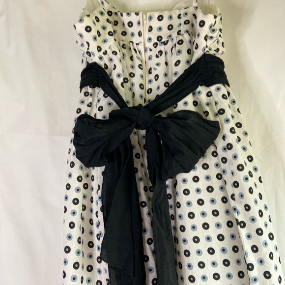 Y Apparel black on cream circular geometric print sundress  SZ  L - Picture 4 of 9